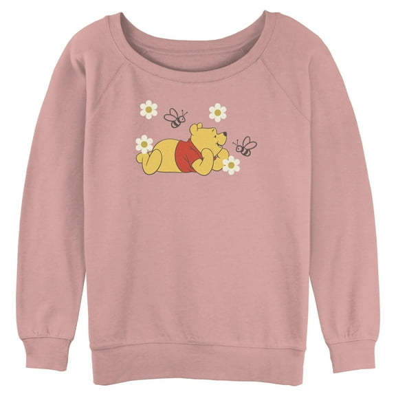Junior's Winnie the Pooh Daisies and Bees Sweatshirt
