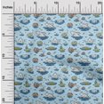 thumbnail image 2 of oneOone Viscose Chiffon Light Blue Fabric Beach Fabric For Sewing Printed Craft Fabric By The Yard 42 Inch Wide, 2 of 4