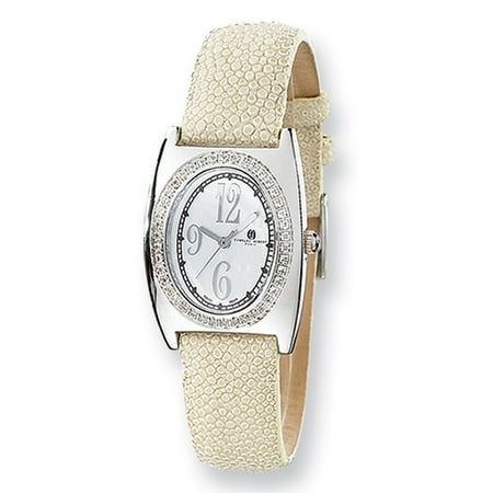 Charles-Hubert Paris Women's Ladies, White Stingray Band, Diamond Watch