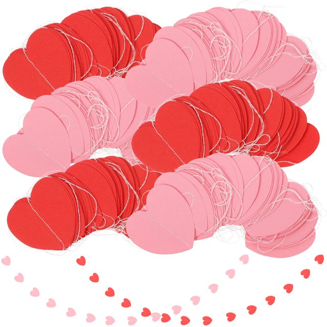 ADDHAT 6Ud Guirnalda De De San Valentín Con Corazones En Para Romántica Y Fiestas