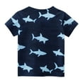 thumbnail image 5 of FamilyThread Boys Short Sleeve T Shirts Kids Summer Crewneck Tops Shark Pattern Loose Fit Tees For 1-12Y, 5 of 6