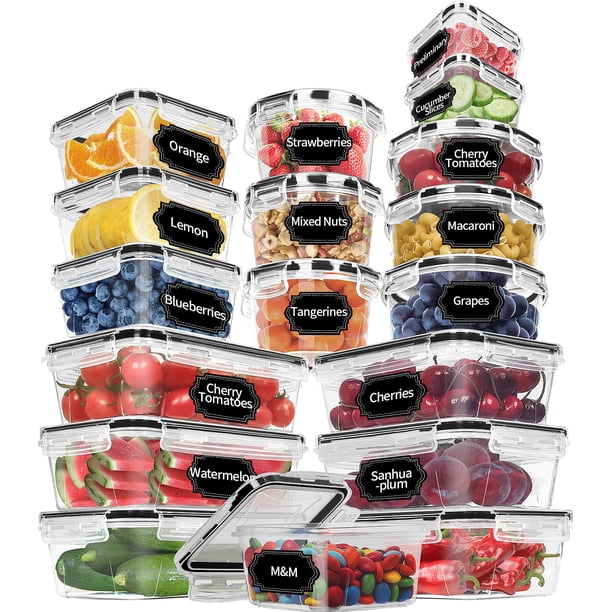 Recipientes de almacenamiento de alimentos Skroam, paquete de 36 unidades, herméticos, sin BPA