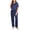 Navy, variant on Fashion 2 Piece Sets for Women,Silk Pajama Sets for Women 2 Piece Cute Satin Pj Set Soft Short Sleeve Top And Pants Pjs Casual Spring Sleepwear My Items