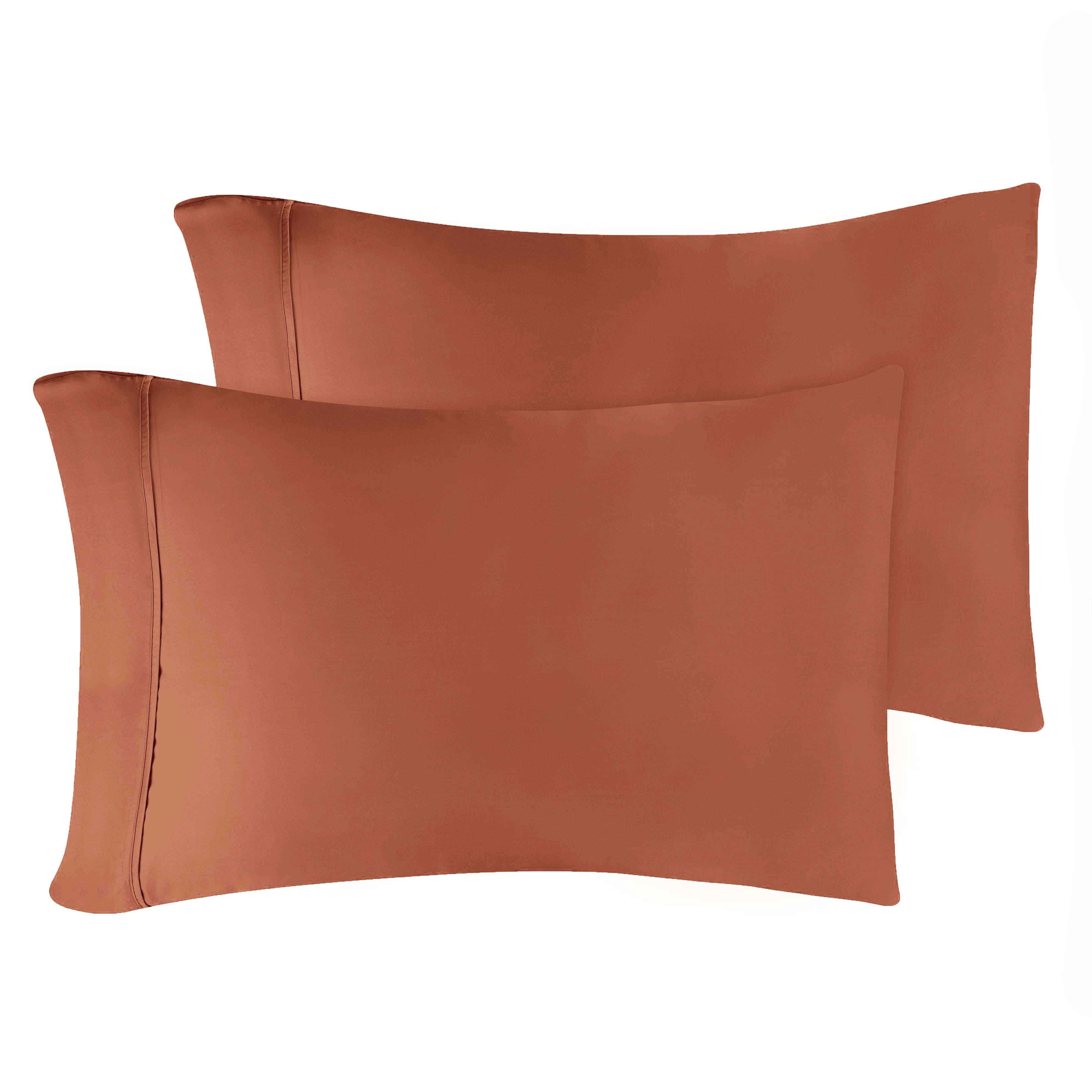Superior Egyptian Cotton 300 Thread Count Pillowcases, Set of 2, King, Pumpkin