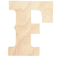 thumbnail image 1 of Krafty Supply 16" Tall Western Block - Birch Letter F | 1/4" Thick Birch | Unfinished Wooden Letters | Craft Alphabet Initials, 1 of 5