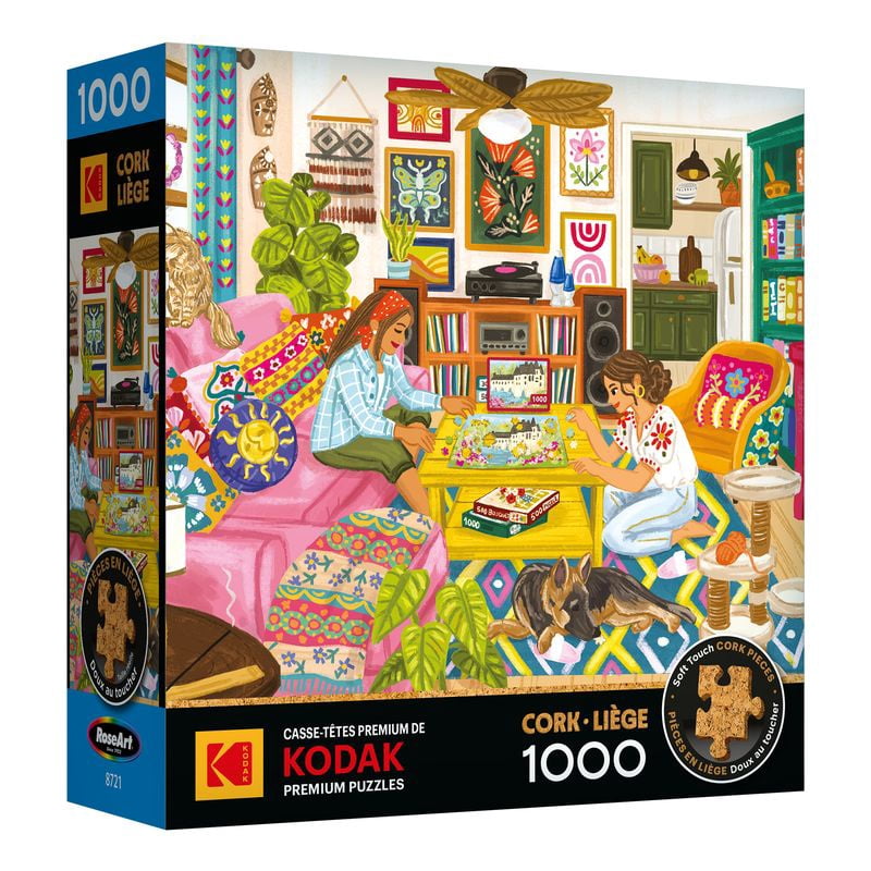 Kodak cork 1000pc - colorful boho living room