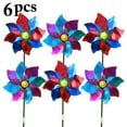 thumbnail image 1 of 6PCS Kid's Pinwheel Glitter Windmill DIY Pinwheel Decor Wind Spinner for Outdoor Garden Decor, 1 of 10