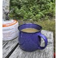 thumbnail image 2 of Red Co. Set of 4 Enamelware Metal 12 Oz Round Camping Coffee Mugs with Handle, White-Speckled Blue/Black Rim, 2 of 9
