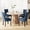 Blue, variant on AFO Wing Back Dining Chairs Set of 4, Button Tufted Fabric Kitchen Chairs with Solid Rubberwood Legs, Upholstered High Back Side Chair, Blue