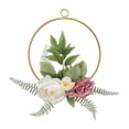 thumbnail image 1 of Guirnalda de flores artificiales para decoración de oficinas, ideal para regalos de inauguración de casa o manualidades. 28x25cm, 1 of 9