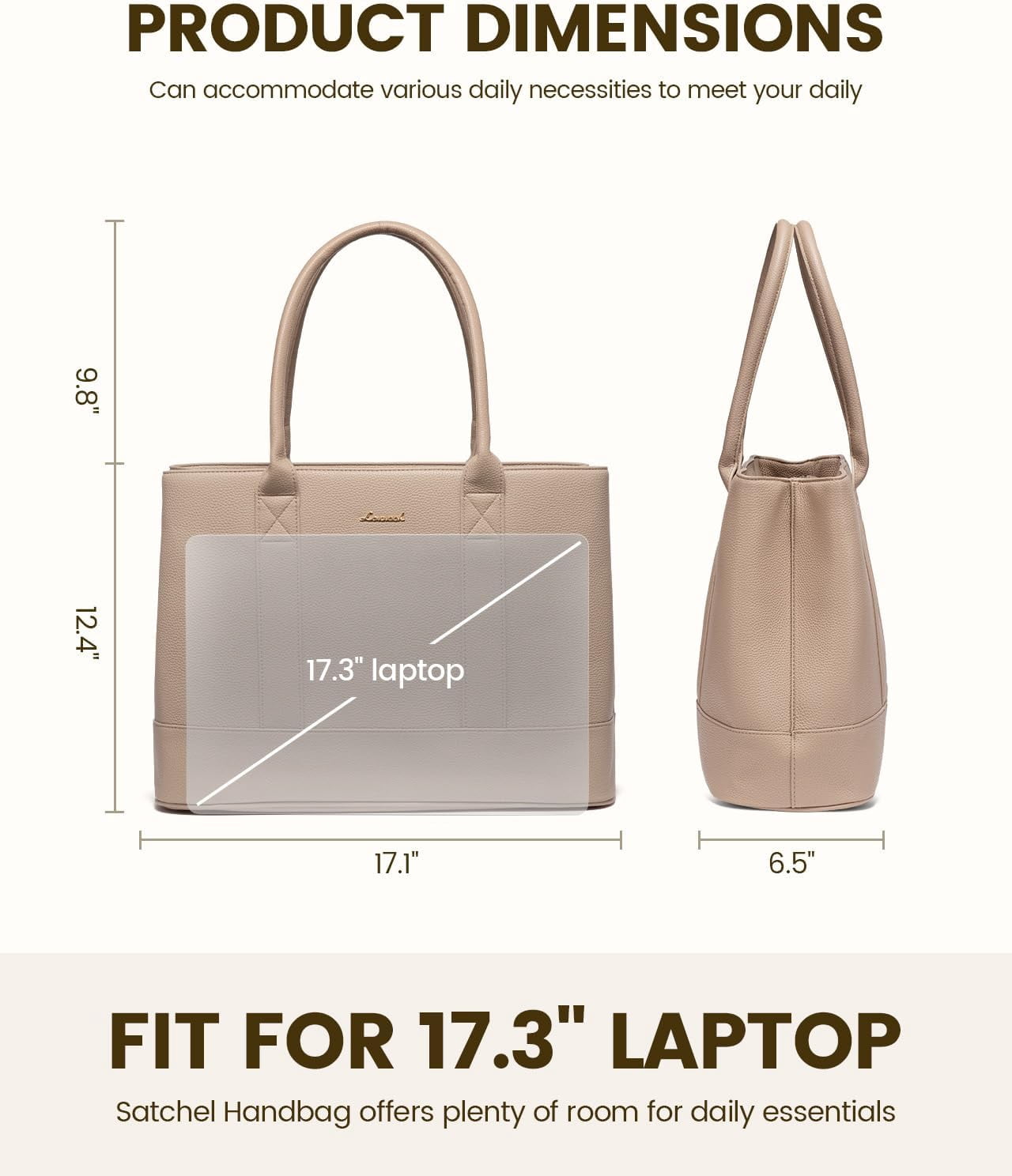 LOVEVOOK Laptop Bag for Women, Computer Work Tote Bag, Business Shoulder Handbag, Office Briefcase for Gift, Travel, Teacher