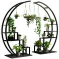 thumbnail image 6 of Plant Stand Indoor 5 Tier Tall, Metal Half Moon Plant Shelf 2 Pack, Stylish Tiered Flower Rack for Multiple Plants Display, Tall and Space-Saving Design, 6 of 7