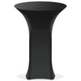 thumbnail image 2 of Lann's Linens - 32" Round Highboy Cocktail Table Cover, Stretch Spandex Fitted Tablecloth - Black, 2 of 5