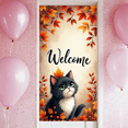 thumbnail image 6 of Decorative Design Welcome Banner Autumn Theme Cat Festive Decor Fall Decor for Home Decor Office Decor Indoor Decoration, 6 of 9