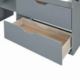 thumbnail image 6 of Twin Size Low Loft Bed with Rolling Desk, Shelf and Drawers - Gray, 6 of 10