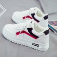 thumbnail image 1 of Zapatos blancos de mujer Primavera y otoño Forro de pelo volador Zapatos de mujer de estudiantes coreanos Zapatos de tablero de tiro callejero Zapatos planos casuales Zapatos de una sola, 1 of 6