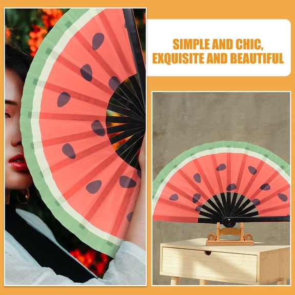 SWETRACE 2Pcs Folding Fan Handheld Multi Color Fan for Stage Performance and Festival