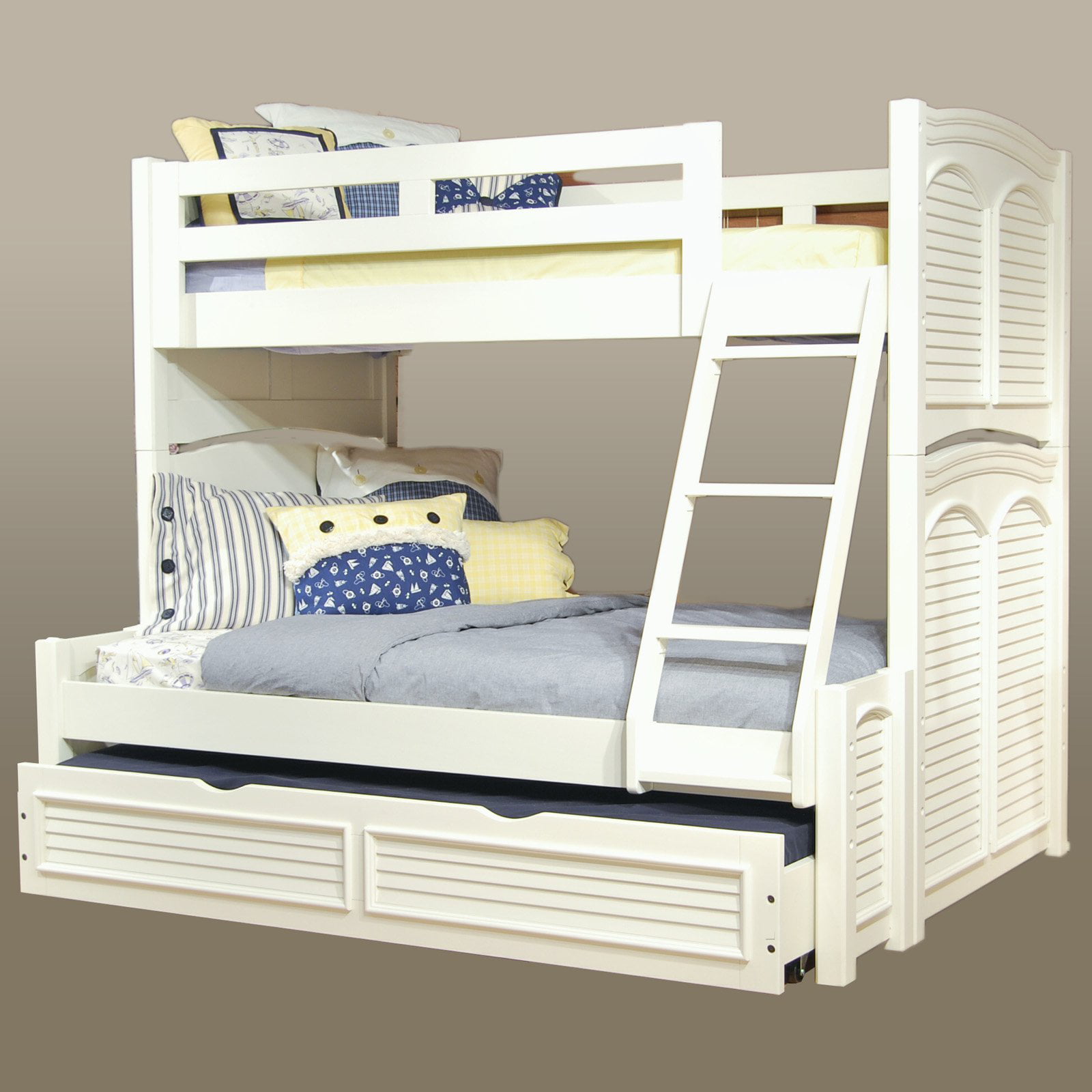 Full Bunk Bed Eggs White, American Freight Wooden Bunk Beds
