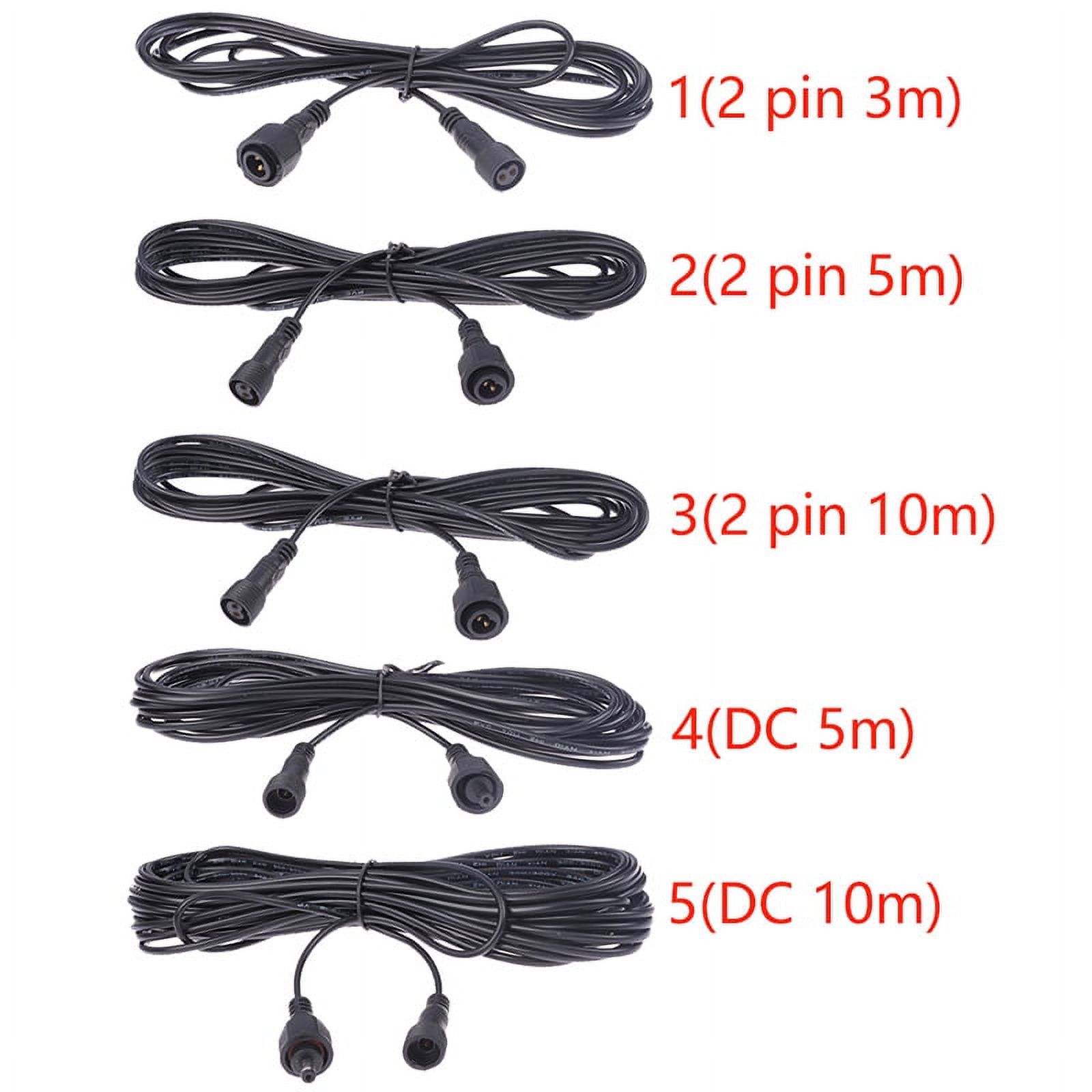 3/5/10M Wear Resistant Portable Solar Spotlights Waterproof Cord Extension Cable