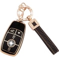 thumbnail image 1 of LAICAIW for Mercedes Key Fob Cover, 4 Buttons Soft TPU Key Fob Protector with Key Fob Keychain Fit for Mercedes Benz A B C E G S Class SL SLC CLS CLA GLB GLC GLE GLS AMG Smart Key Case Shell (BP-Bz-, 1 of 6