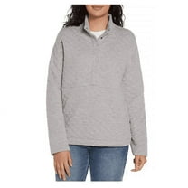 Eddie Bauer Women's X-Large Grey Quilted Pullover