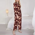 thumbnail image 3 of Picia African Women A Pattern Women’s Long-Sleeve Sleepwear Set - Soft 2-Piece Loungewear with Pockets, Comfy PJs for Relaxing Nights-Small, 3 of 7