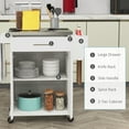 Rolling Kitchen Island Utility Trolley, Storage Cart on Wheels