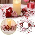 thumbnail image 2 of 1 PCS Valentine Candle Rings Wreaths for Pillars, 9.84 Inch Wreaths Candle Holder Pink Love Berry Garland for Windows Cabinets Dinner Farmhouse Wedding Table Centerpieces, 2 of 6