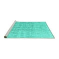 thumbnail image 2 of Ahgly Company Machine Washable Indoor Square Persian Turquoise Blue Traditional Area Rugs, 4' Square, 2 of 4