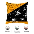 thumbnail image 3 of Funda de almohada de felpa melocotón con temática de Halloween, diseño de calabaza, ideal para decorar sofás, cafeterías y fiestas, 45x45cm (sin relleno)., 3 of 6