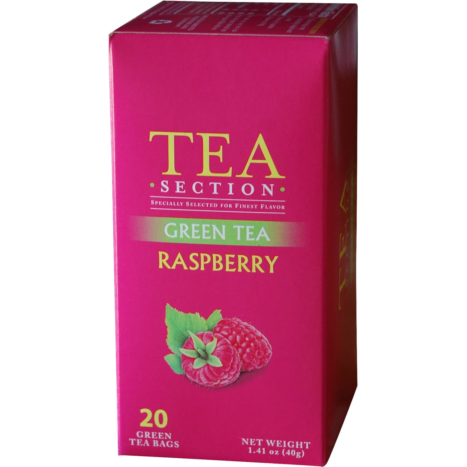 Tea Section Raspberry Green Tea Bags, 20 count, 1.41 oz