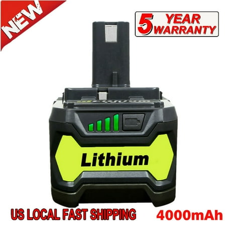 

18V For Ryobi P108 4000mAh One+Plus Lithium High Capacity 5 Batteries