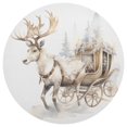 thumbnail image 3 of Ryvnso Deer Christmas Round Plate Mats Dining Table Placemat Set of 4 for Holiday Decoration, 3 of 7