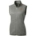 thumbnail image 2 of Women's Cutter & Buck Heather Gray Idaho State Bengals Mainsail Sweater Knit Fleece Full-Zip Vest, 2 of 3