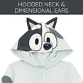thumbnail image 6 of Bluey Baby Boy or Girl Cosplay Hooded Coverall Muffin Grey Blue, 6 of 6