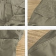 thumbnail image 5 of Men's Cargo Shorts Relaxed Fit Button Quick Dry Stretch Lightweight Wear Hiking Shorts with Multi Pocket,Light Green S, 5 of 6
