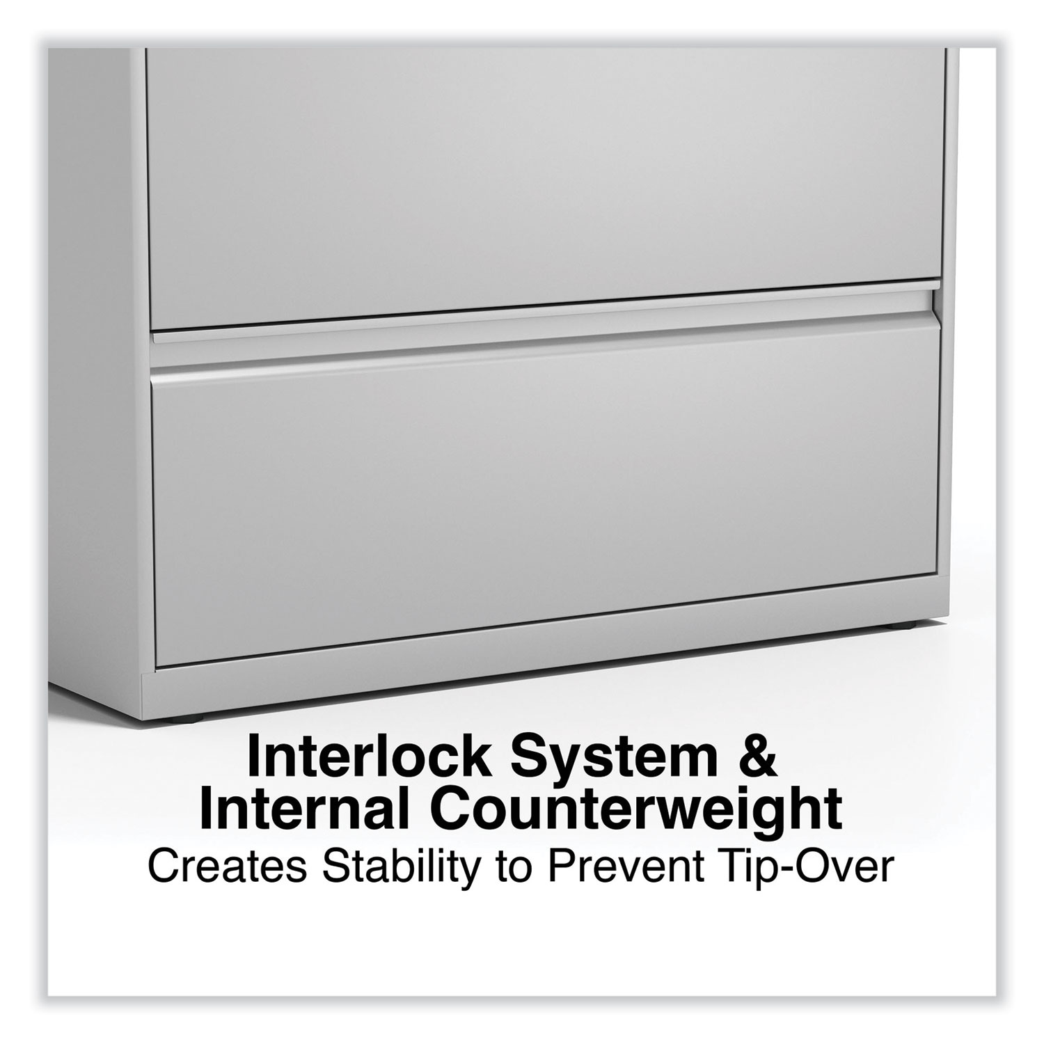 Alera Lateral File, 4 Legal/Letter-Size File Drawers, Light Gray, 36" x 18.63" x 52.5" - image 5 of 7