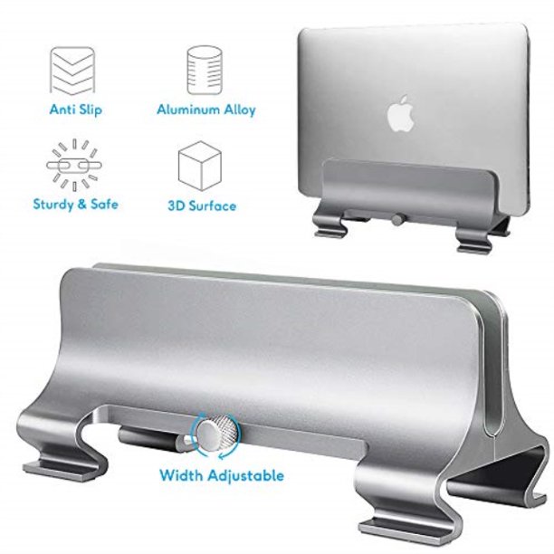 vertical laptop stand [adjustable size], argigu spacesaving aluminum