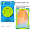 thumbnail image 4 of Dteck Case for Samsung Galaxy Tab A7 10.4 SM-T500/T505/T507 (2020), Heavy Hybrid Rugged Shockproof Case with Handle Kickstand/Adjustable Shoulder Strap, Blue+Green, 4 of 7