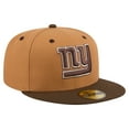 thumbnail image 3 of Men's New Era  Light Brown/Dark Brown New York Giants Two-Tone Walnut 59FIFTY Fitted Hat, 3 of 5