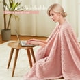 thumbnail image 6 of Walensee Wearable Blanket Sherpa Fleece Blanket, Fuzzy Super Soft Plush Shawl TV Throw Blanket with Pockets, Fluffy Warm Cozy Cape Wrap for Women Adults (Pink, 59” x 63”), 6 of 10