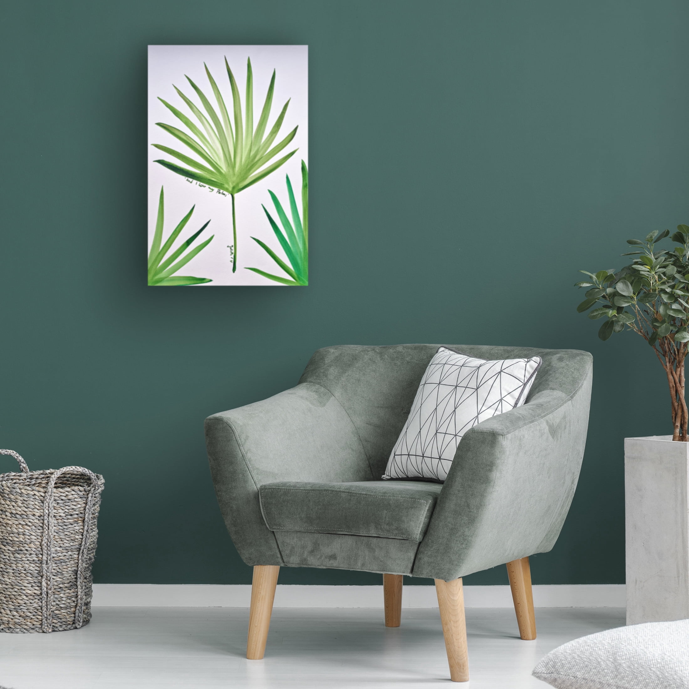 Trademark Fine Art Julija Belickien? And I love mu Palms Canvas Wall Art