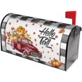 thumbnail image 3 of Fall Pumpkin Truck Mailbox Cover Magnetic Standard Size 18" X 21" Hello Fall Mailbox Covers Autumn Thanksgiving Mailbox Wraps Post Letter Box Cover for Outdoor Decor, 3 of 6