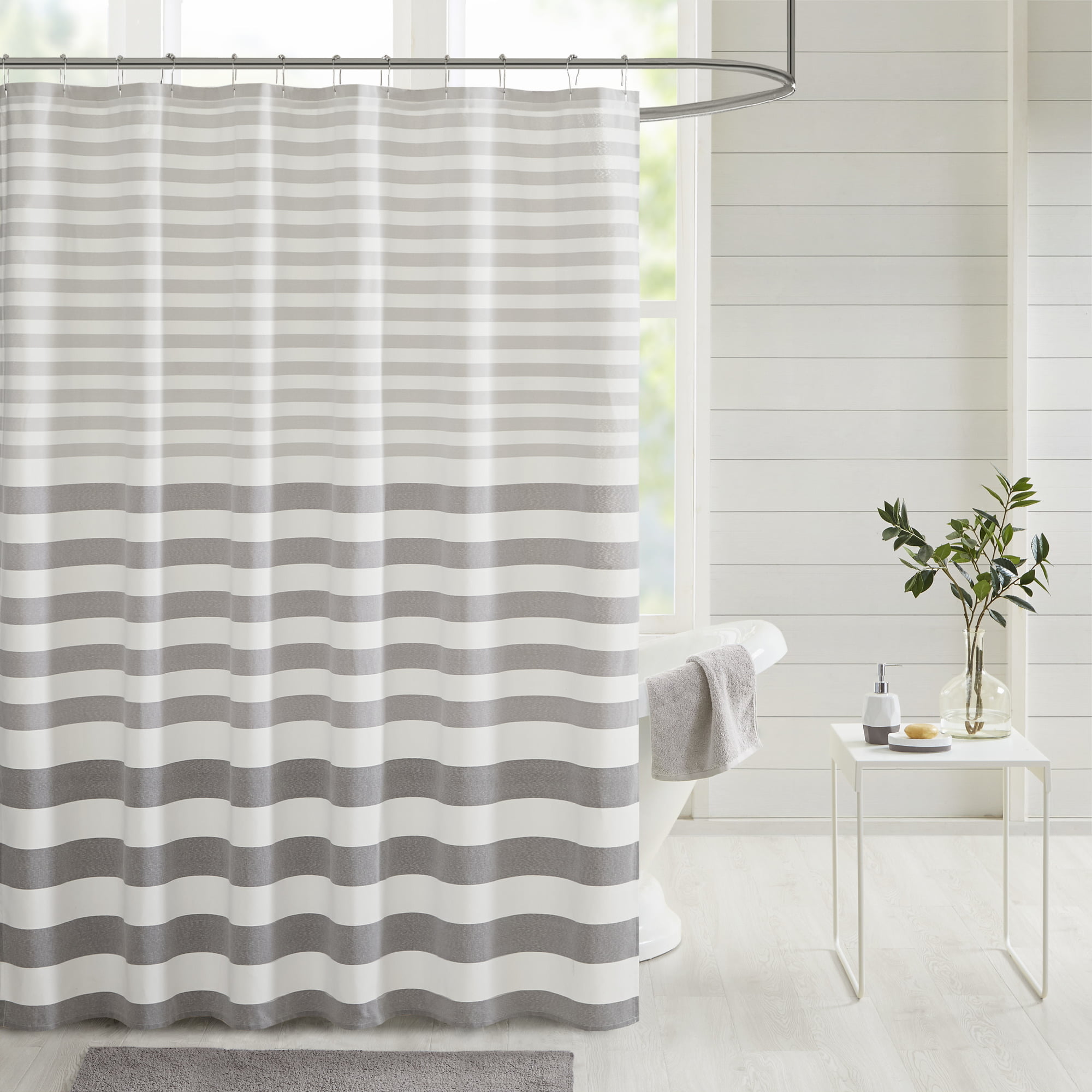 Home Essence Colette Stripe Blended, Dkny Highline Stripe Shower Curtain Gray