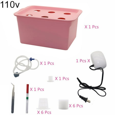 

Yim 110/220V Static Plant Site Hydroponic 6-Holes Nursery Pot Growing Box