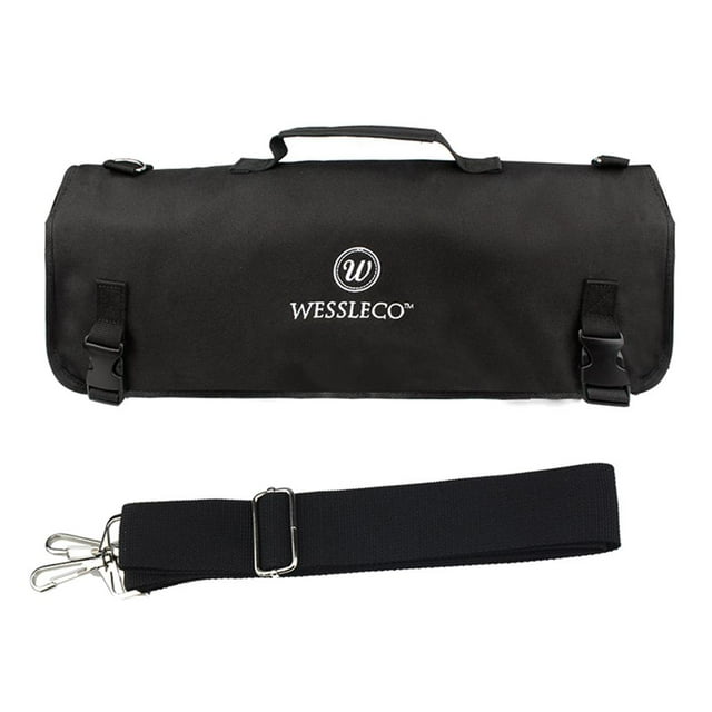 GROWTH TANK 8-slot Chef Roll Kitchen Cooking Knives Carry Case with Shoulder Strap and Name