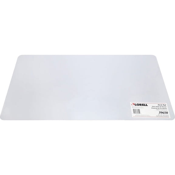 Lorell Rectangular Crystal-clear Desk Pads - Rectangle - 36" Width x 20" Depth - Polyvinyl Chloride (PVC) - Clear | Bundle of 2 Each