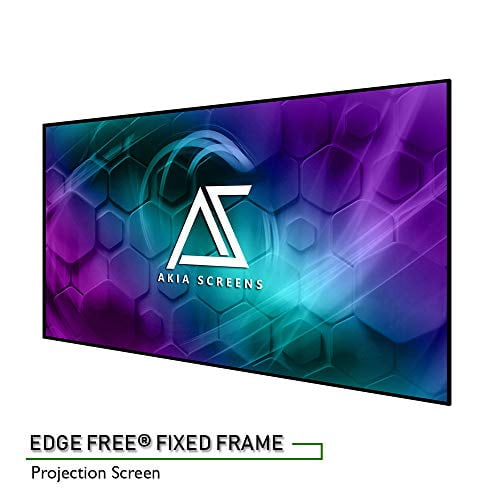 Photo 1 of Akia Screens 100 Edge Free Fixed Projector Screen 100 inch Diagonal 16:9 Thin Edge Projection Screen 8K 4K Ultra HD 3D Ready Movie Theater Home Theater AK-NB100H1