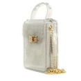 thumbnail image 3 of Olivia and Kate Women’s Small Silver Jelly Purse Crossbody Everyday Shoulder Bag, 3 of 5