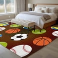 thumbnail image 4 of Large Area Rugs for Living Room Bedroom, Brown Balls 8'x10' Rug Washable Carpet Runner Indoor Outdoor, Baseball Tennis Basketball Football Non Slip Floor Mats Rug for Kitchen, Patio, 4 of 8